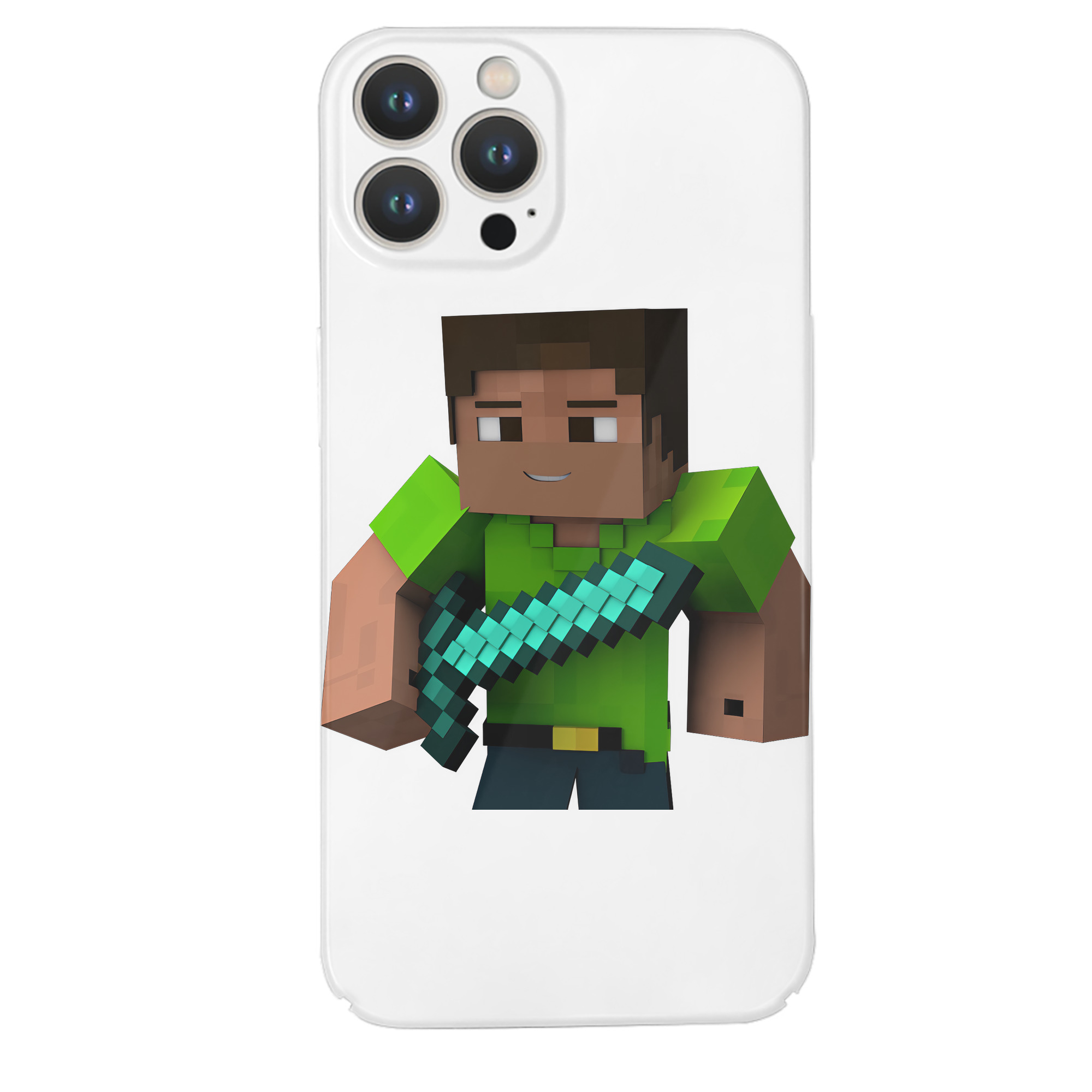 （画像用） マインクラフト ブロックの世界 Minecraft MC Block world 【iPhone 14シリーズ対応】ハードケース